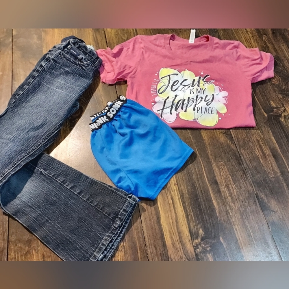 Big Kid Clothes Lot Size 10 Yrs Girls Pants Shirt Shorts (0952)